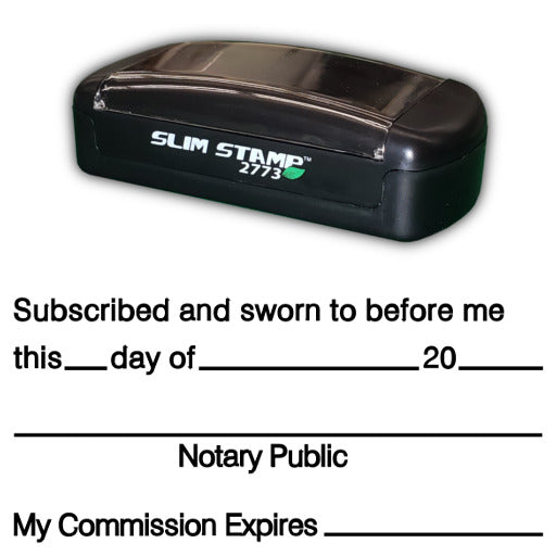 Slim Stock Notary Stamp, Type A