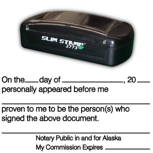 Slim Stock Notary Stamp, Type B